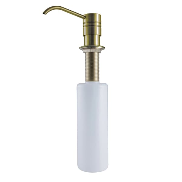 SD2613 Straight Nozzle Metal Soap Dispenser, Antique Brass